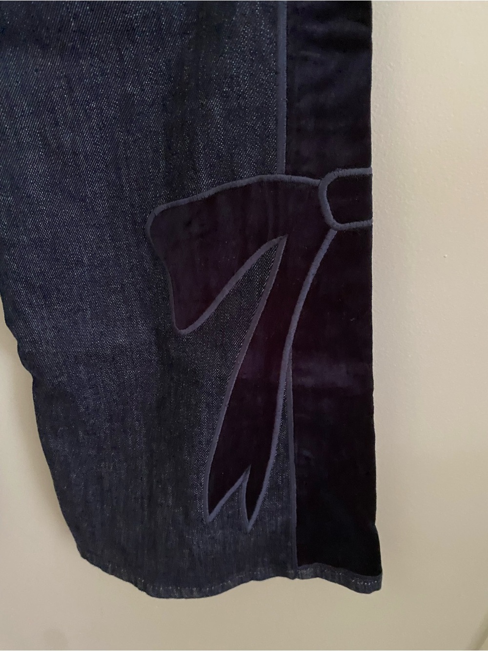 Anthropologie Maeve Bow Peep High-Rise Flare Jeans 29 denim rinse blue new nwt - Picture 8 of 9